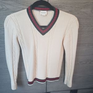 Wool Gucci v neck sweater good condition no stains